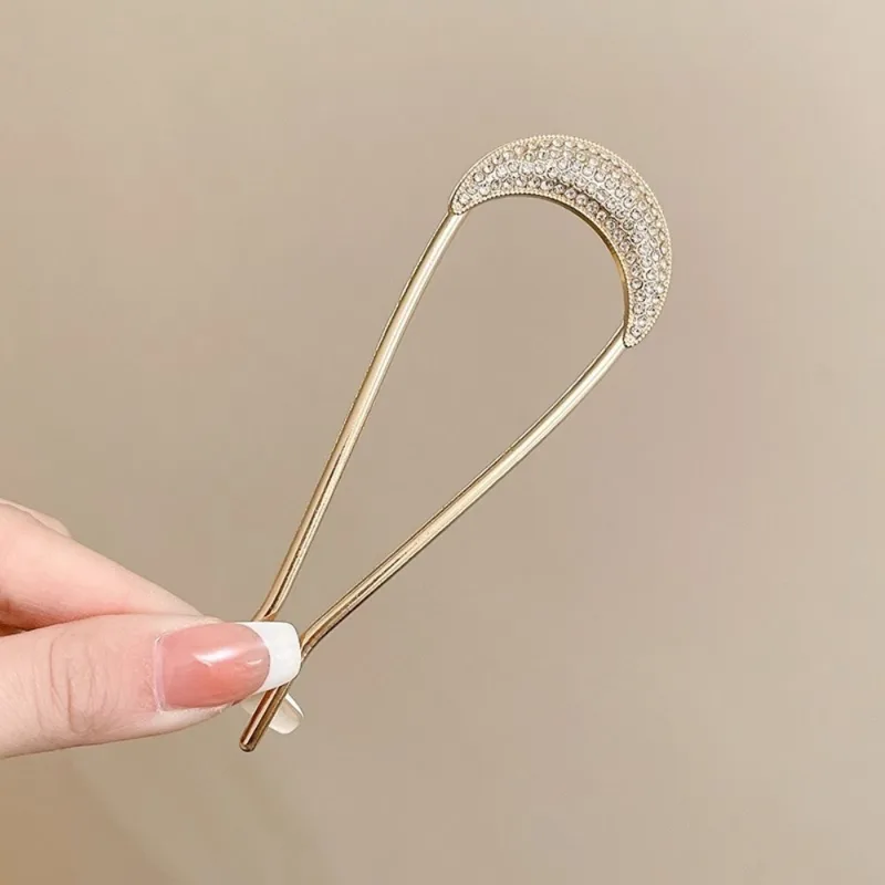 1/2pcs U-Shaped Crystal Hairpi - Women Fashion Hair Style review and price
