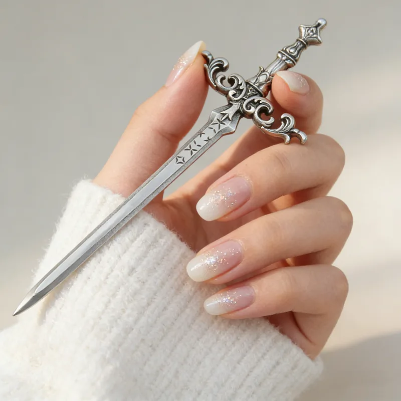 1pc Silver-Tone Sword Hair Sti - Women Fashion Hair Style review and price