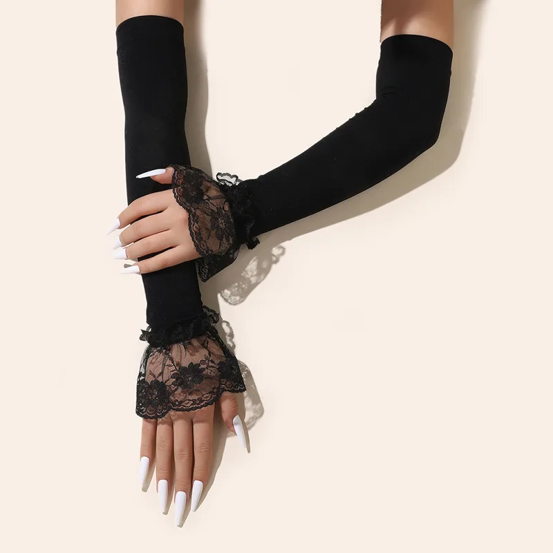 Fashion Long Lace Arm Sleeves  - Women Fashion Gloves review and price