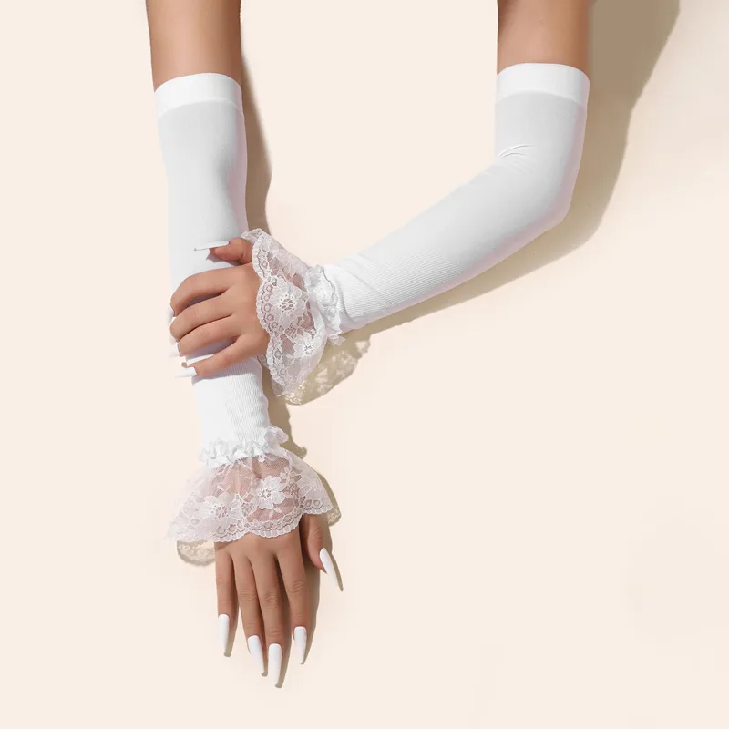 Fashion Long Lace Arm Sleeves  - Women Fashion Gloves review and price