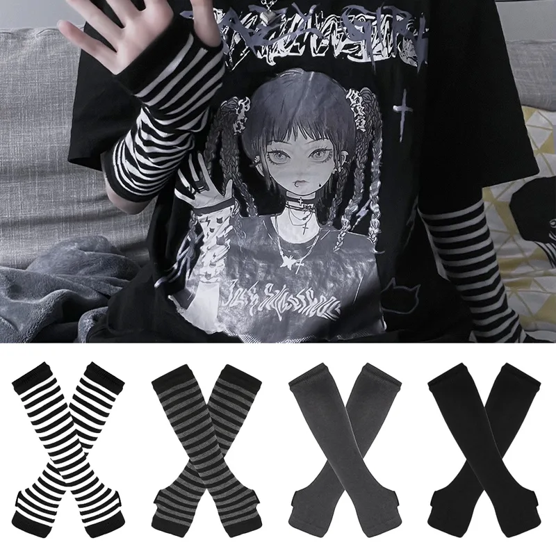 Women Long Sleeve Gothic Strip - Women Fashion Gloves review and price