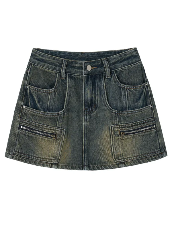 Women Cargo Pocket Fake Two Pi - Denim Shorts Women review and price