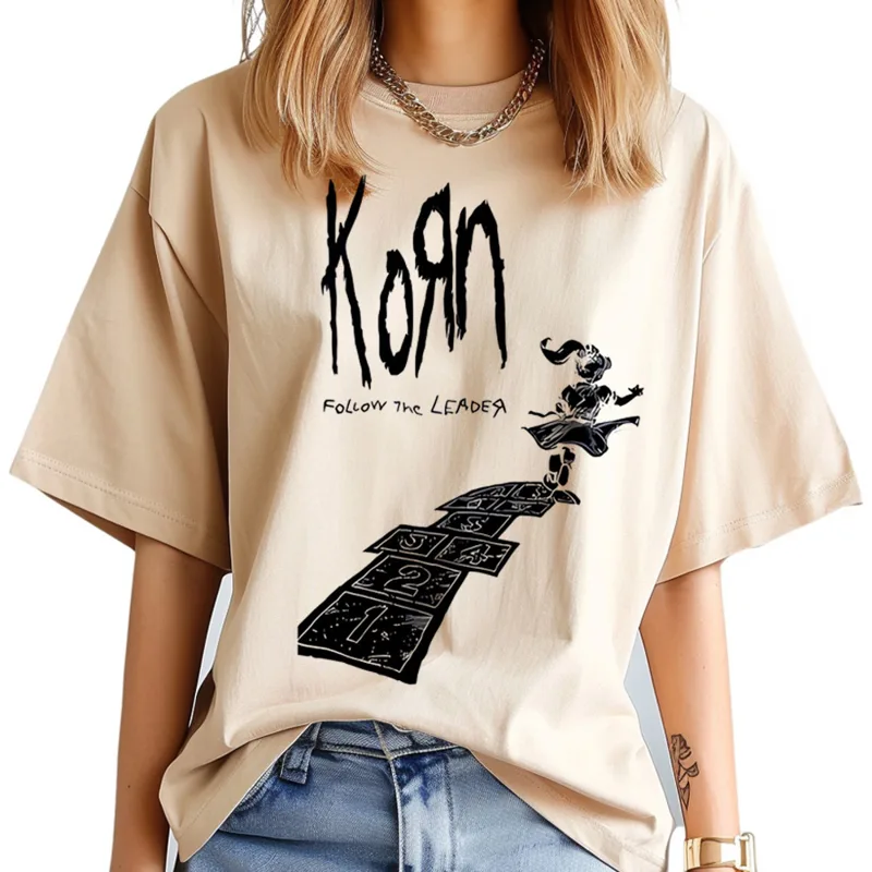 Korn t shirt women korean fash - Women Fashion 80S review and price